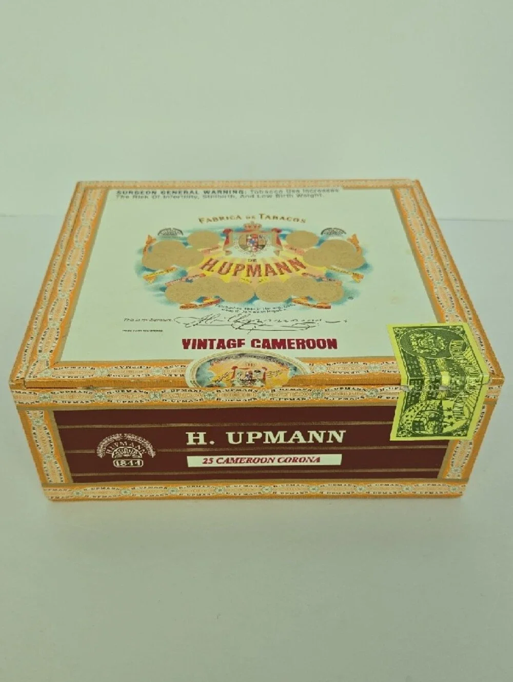 Vintage H. Upmann Vintage Cameroon Empty Cigar Craft Box